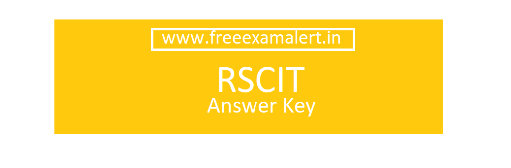 RSCIT Answer Key
