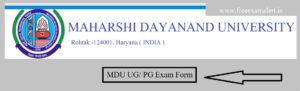 MDU Bsc Exam Form