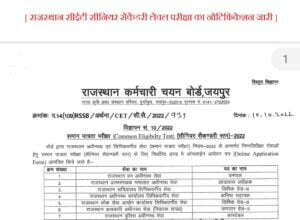 Rajasthan CET Senior Secondary Level Exam