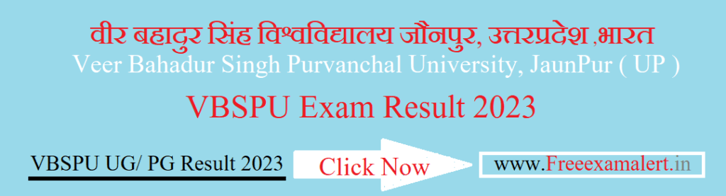 VBSPU Bsc Result 2023